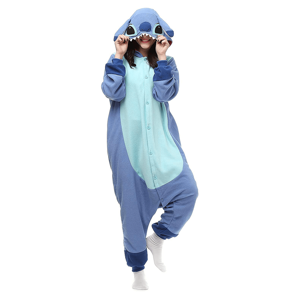 Fluffy stitch onesie hotsell